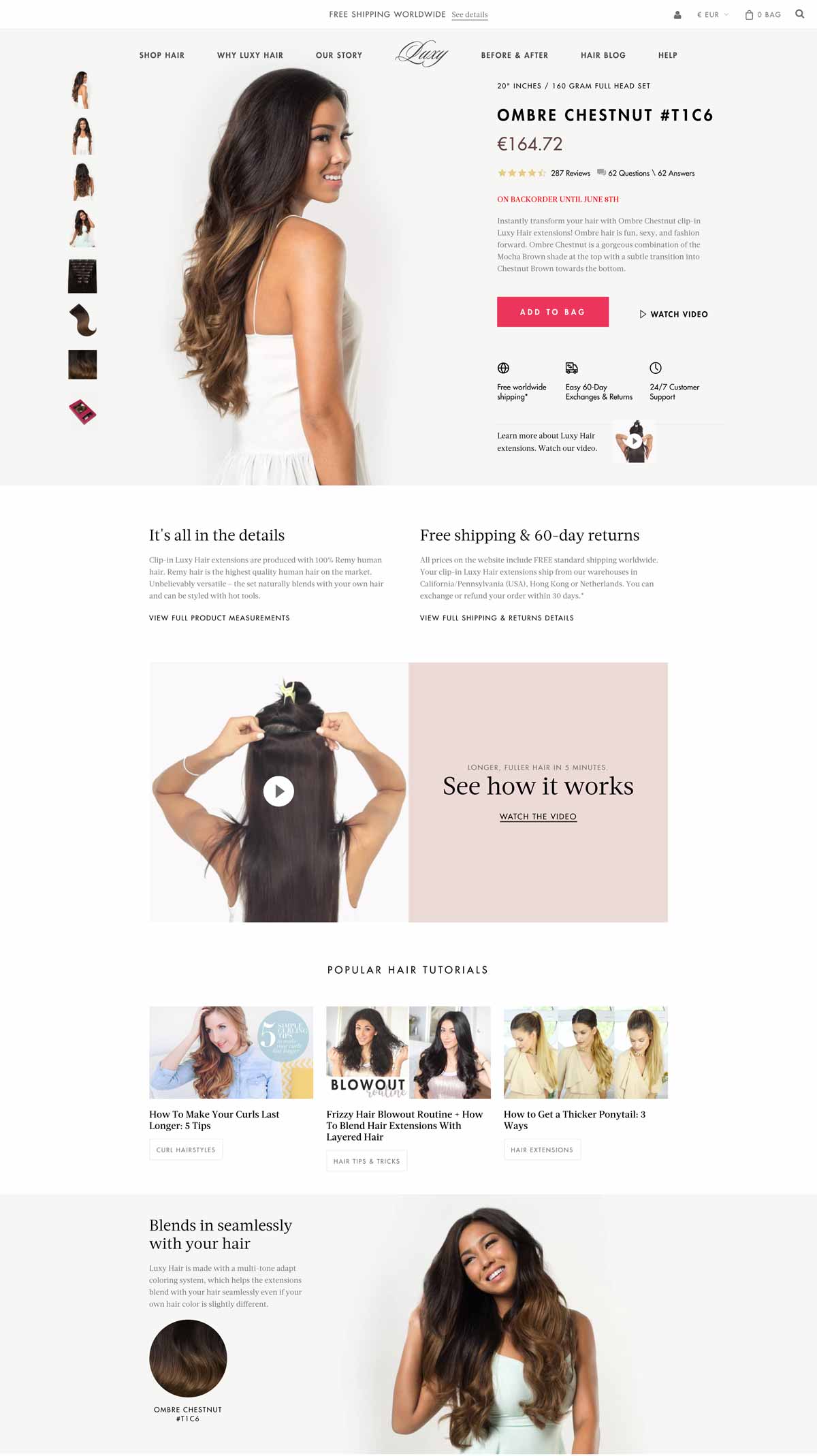 Beauty Ecommerce Product Page